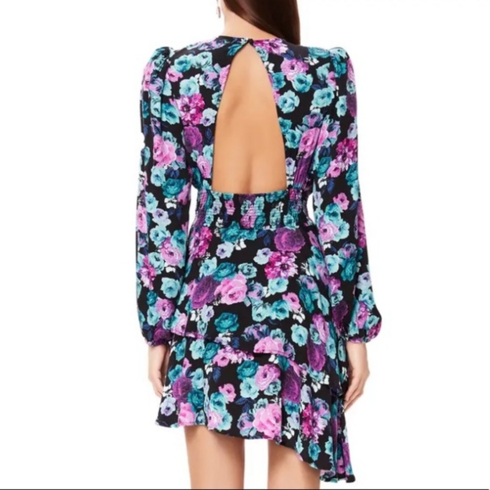 AFRM Parker Ruffle Back Cutout Long Sleeve Dress - Picture 4 of 5